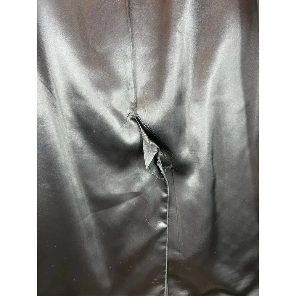 Vintage Charcoal Wool Overcoat Tailored Long Coat Classic Minimalist 44R